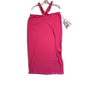 Future Collective Alani Noelle‎ Women's Dress Size L Hot Pink Stretch